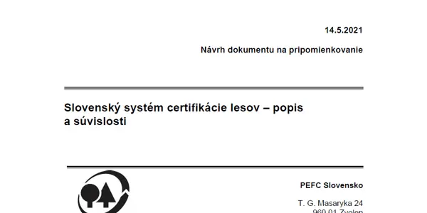 PEFC Slovensko otvára verejné konzultácie k národnému systému certifikácie lesov