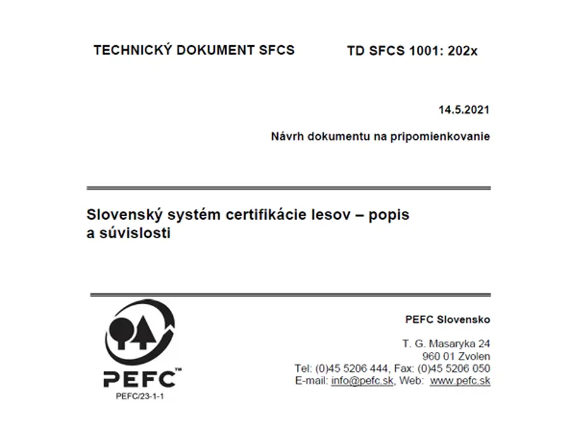 PEFC Slovensko otvára verejné konzultácie k národnému systému certifikácie lesov